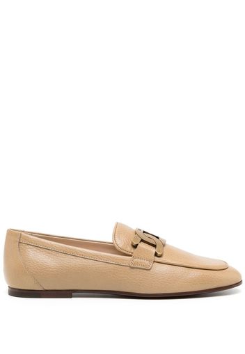 Tod's chain-link leather loafers - Braun