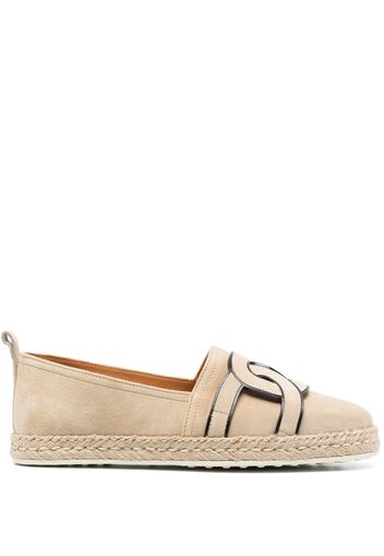 Tod's chain-link detail espadrilles - Nude