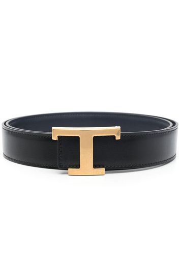 Tod's engraved-logo belt - Schwarz