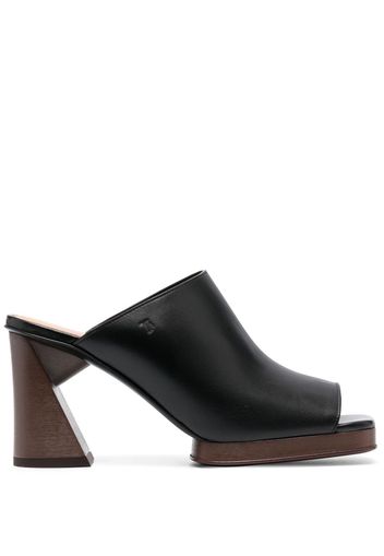 Tod's Mules mit Plateausohle - Schwarz