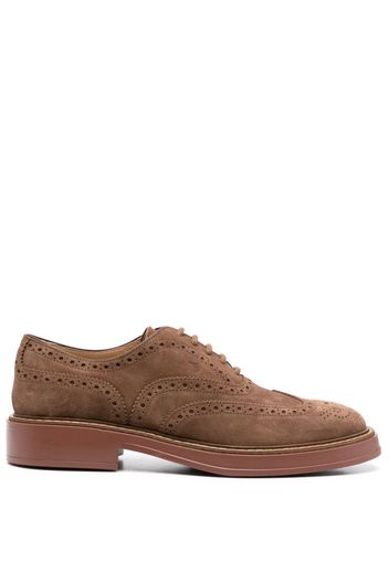 Tod's lace-up suede brogues - Braun