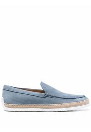 Tod's almond-toe suede loafers - Blau