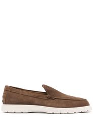 Tod's 30mm slip-on suede loafers - Braun