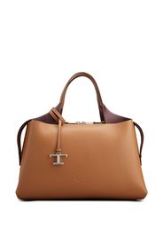 Tod's logo-pendant leather shoulder bag - Braun