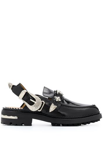 Toga Pulla Slingback-Loafer - Schwarz