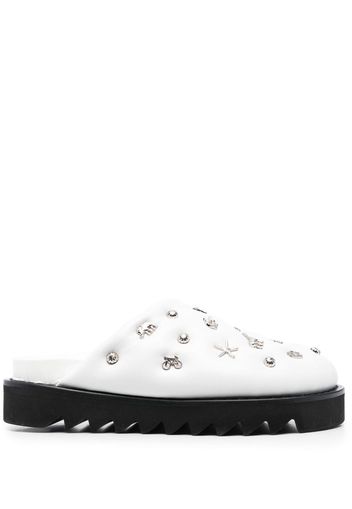 Toga Pulla studded leather mules - Weiß