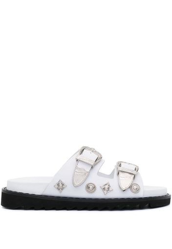 Toga Pulla double-buckle slip-on sandals - Weiß