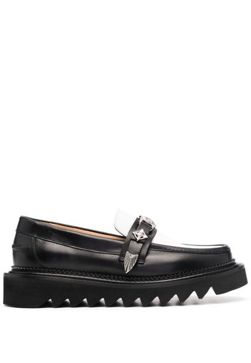 Toga Pulla buckle-detail leather loafers - Schwarz