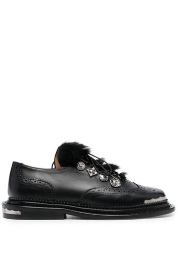 Toga Pulla 35mm leather oxford shoes - Schwarz