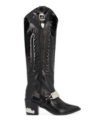 Toga Pulla Kniehohe Cowboystiefel - Schwarz
