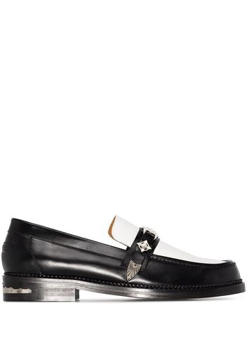 Toga Virilis Zweifarbige Loafer - Schwarz