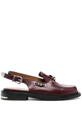 Toga Virilis Slingback-Mules im Loafer-Style - Rot