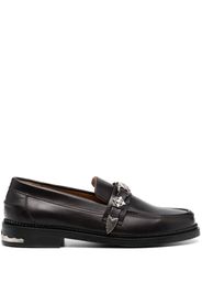 Toga Virilis Loafer mit Logo-Gravur - AJ826 - DARK BROWN LEATHER