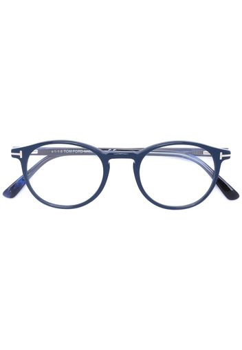 TOM FORD Eyewear Brille mit rundem Gestell - Blau