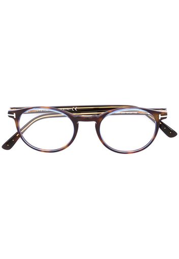 TOM FORD Eyewear Runde Brille - Braun