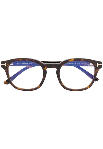 TOM FORD Eyewear Brille mit rundem Gestell - Braun