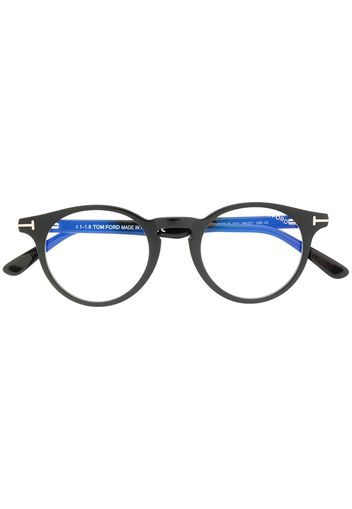 TOM FORD Eyewear Brille mit rundem Gestell - Schwarz