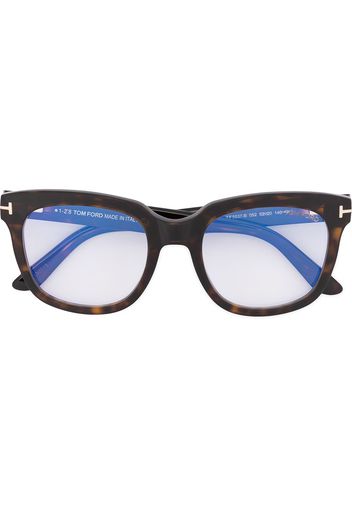 TOM FORD Eyewear tortoise shell square sunglasses - Braun