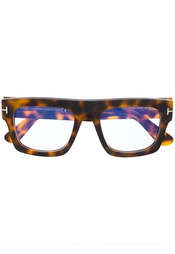 TOM FORD Eyewear Brille in Schildpattoptik - Braun