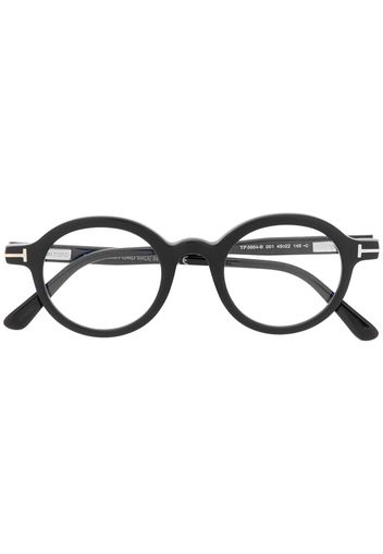 TOM FORD Eyewear Runde Brille mit Glanzoptik - Schwarz