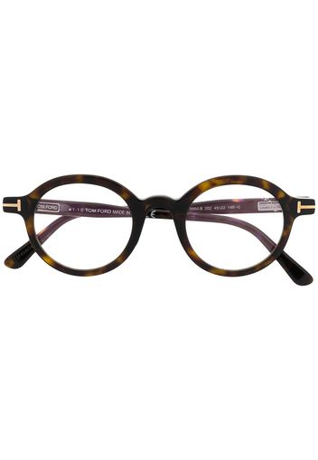 TOM FORD Eyewear Brille mit rundem Gestell - Braun