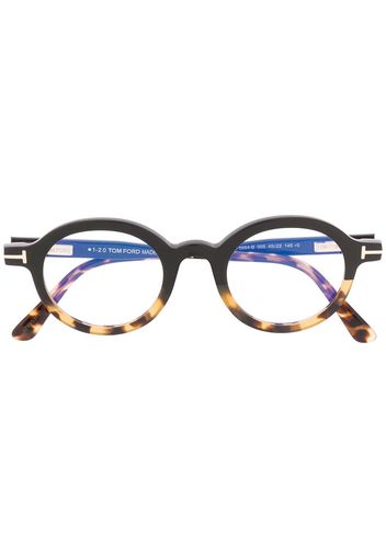 TOM FORD Eyewear Brille mit rundem Gestell - Schwarz