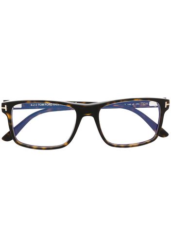 TOM FORD Eyewear Eckige 'Magnetic' Brille - Braun