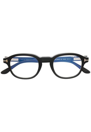 TOM FORD Eyewear Brille mit rundem Gestell - Schwarz