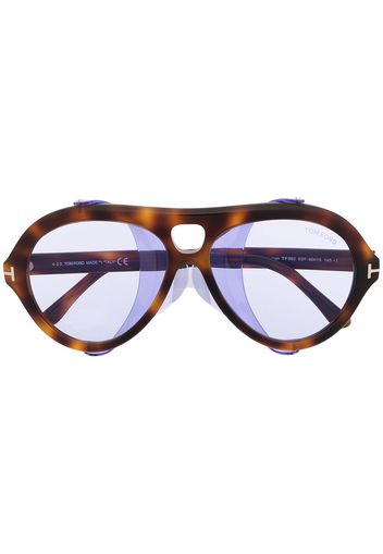 TOM FORD Eyewear 'FT0882 Neughman' Pilotenbrille - Braun