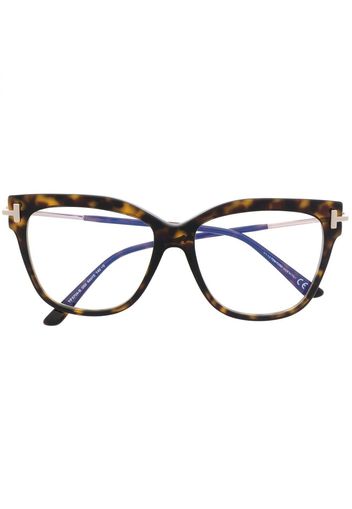 TOM FORD Eyewear FT5704B Brille mit eckigem Gestell - Braun