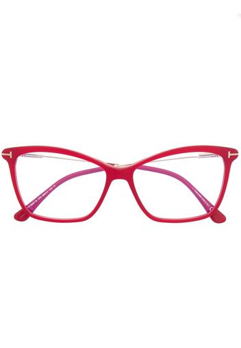 TOM FORD Eyewear Brille mit Butterfly-Gestell - Rot