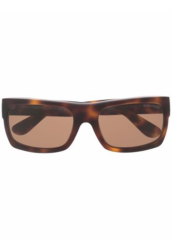 TOM FORD Eyewear Eckige Sonnenbrille in Schildpattoptik - Braun