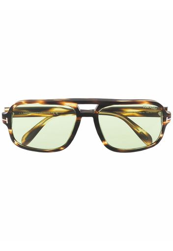 TOM FORD Eyewear Falconer Sonnenbrille in Schildpattoptik - Braun