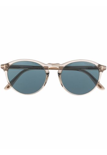 TOM FORD Eyewear Aurele Sonnenbrille mit rundem Gestell - Weiß