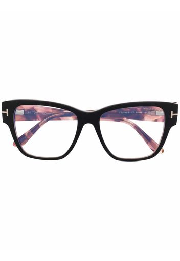 TOM FORD Eyewear Brille in Schildpattoptik - Schwarz