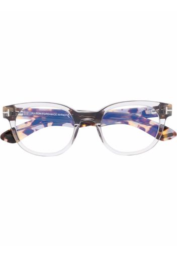 TOM FORD Eyewear tortoise round-frame glasses - Grau