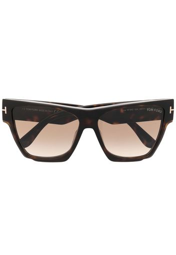 TOM FORD Eyewear Dove Sonnenbrille in Schildpattoptik - Braun