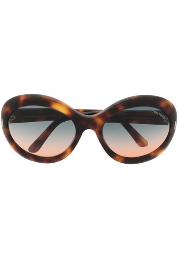 TOM FORD Eyewear Sonnenbrille in Schildpattoptik - Braun