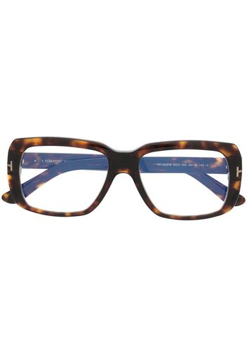 TOM FORD Eyewear Brille mit eckigem Gestell - Braun