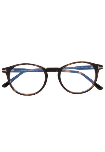 TOM FORD Eyewear Brille mit rundem Gestell - Braun