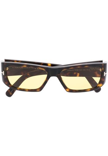 TOM FORD Eyewear tinted rectangle sunglasses - Braun