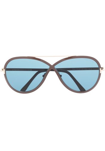 TOM FORD Eyewear Rickie round sunglasses - Braun