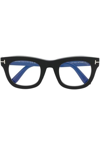 TOM FORD Eyewear logo-plaque arm glasses - Schwarz