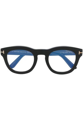 TOM FORD Eyewear logo-plaque arm glasses - Schwarz