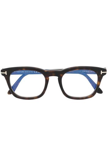 TOM FORD Eyewear logo-arm detail glasses - Braun