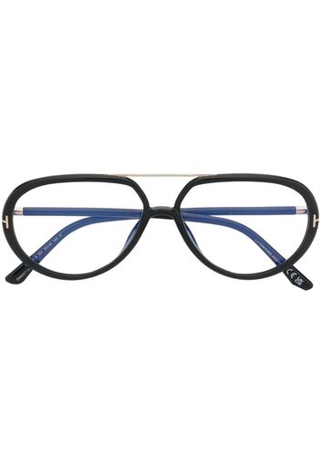 TOM FORD Eyewear T-shaped hinge pilot-frame optical glasses - Schwarz