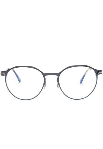 TOM FORD Eyewear round-frame clear-lenses glasses - Blau