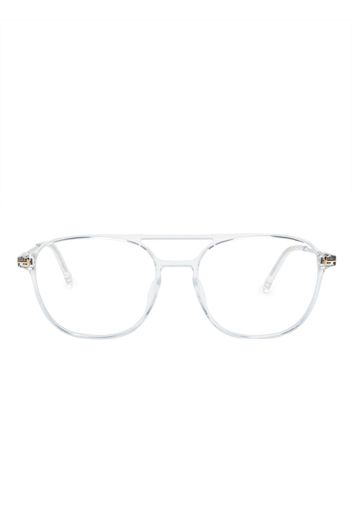 TOM FORD Eyewear pilot-frame clear-lenses glasses - Nude