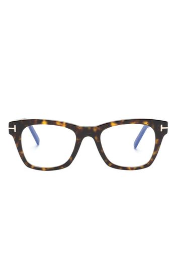 TOM FORD Eyewear tortoiseshell square-frame glasses - Braun