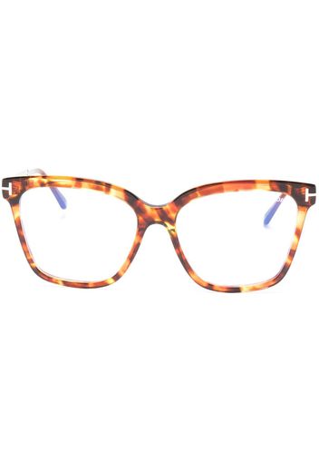 TOM FORD Eyewear oversized tortoiseshell cat-eye glasses - Braun